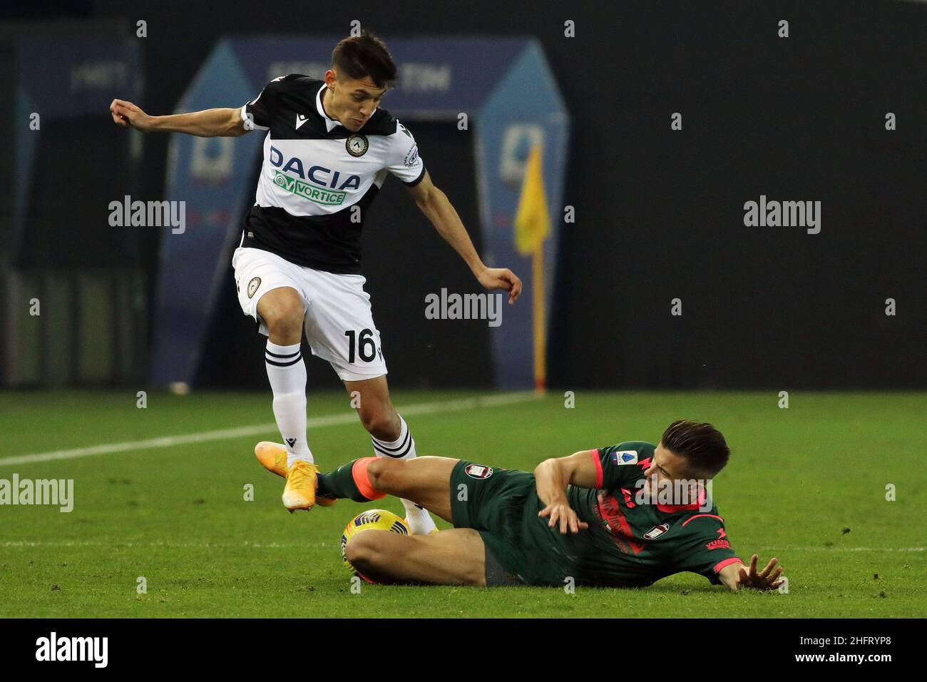 Andrea Bressanutti/LaPresse 15. Dezember 2020 Udine, Italien Sportfußball Udinese vs Crotone - Italienische Fußballmeisterschaft League A Tim 2020/2021 - Dacia Arena Stadium im Bild: molina nahuel Stockfoto