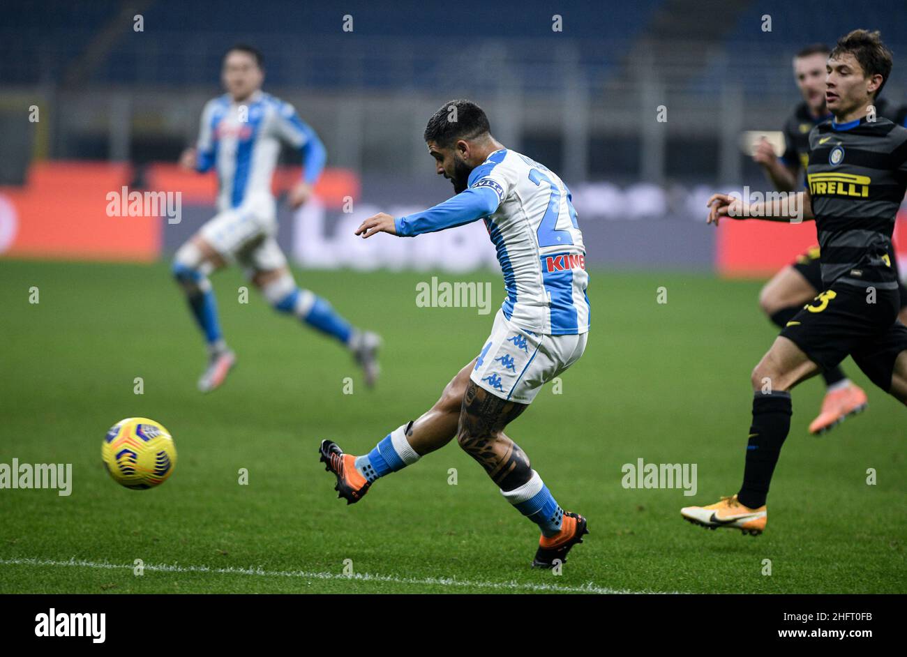 Foto Piero Cruciatti / LaPresse 16/12/20 - Milano, Italia Sport, Calcio Campionato italiano di calcio Serie A Tim 2020-2021 - San Siro Stadium - Inter vs Napoli Nella foto: Lorenzo Insigne Foto Piero Cruciatti / LaPresse 16/12/20 - Mailand, Italien Sport, Fußball Italienische Fußball Serie A Tim Championship 2020-2021 - Inter vs Napoli auf dem Foto: Lorenzo Insigne Stockfoto