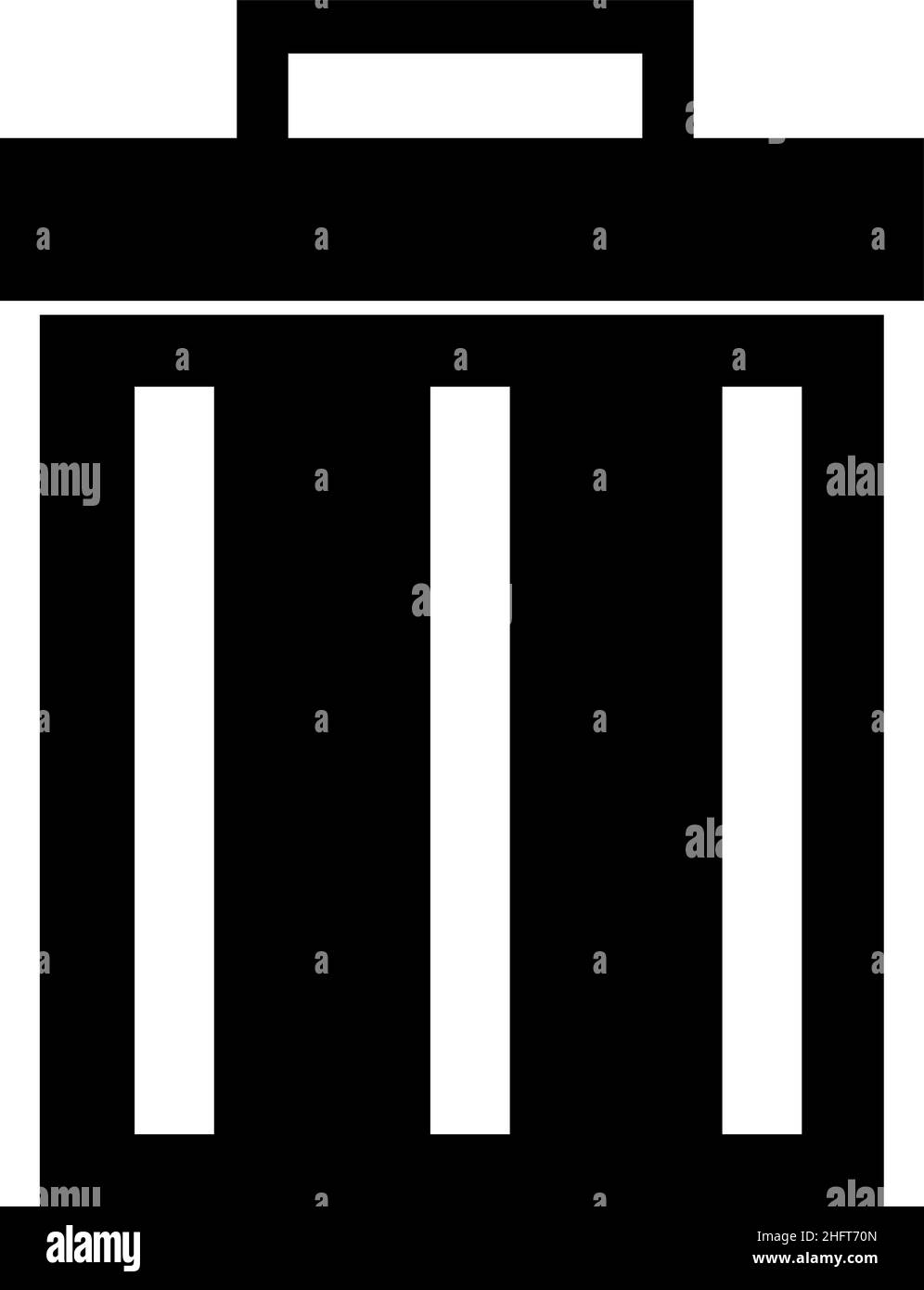 Vektordarstellung des zu löschenden Mülltonne-Symbols Stock Vektor