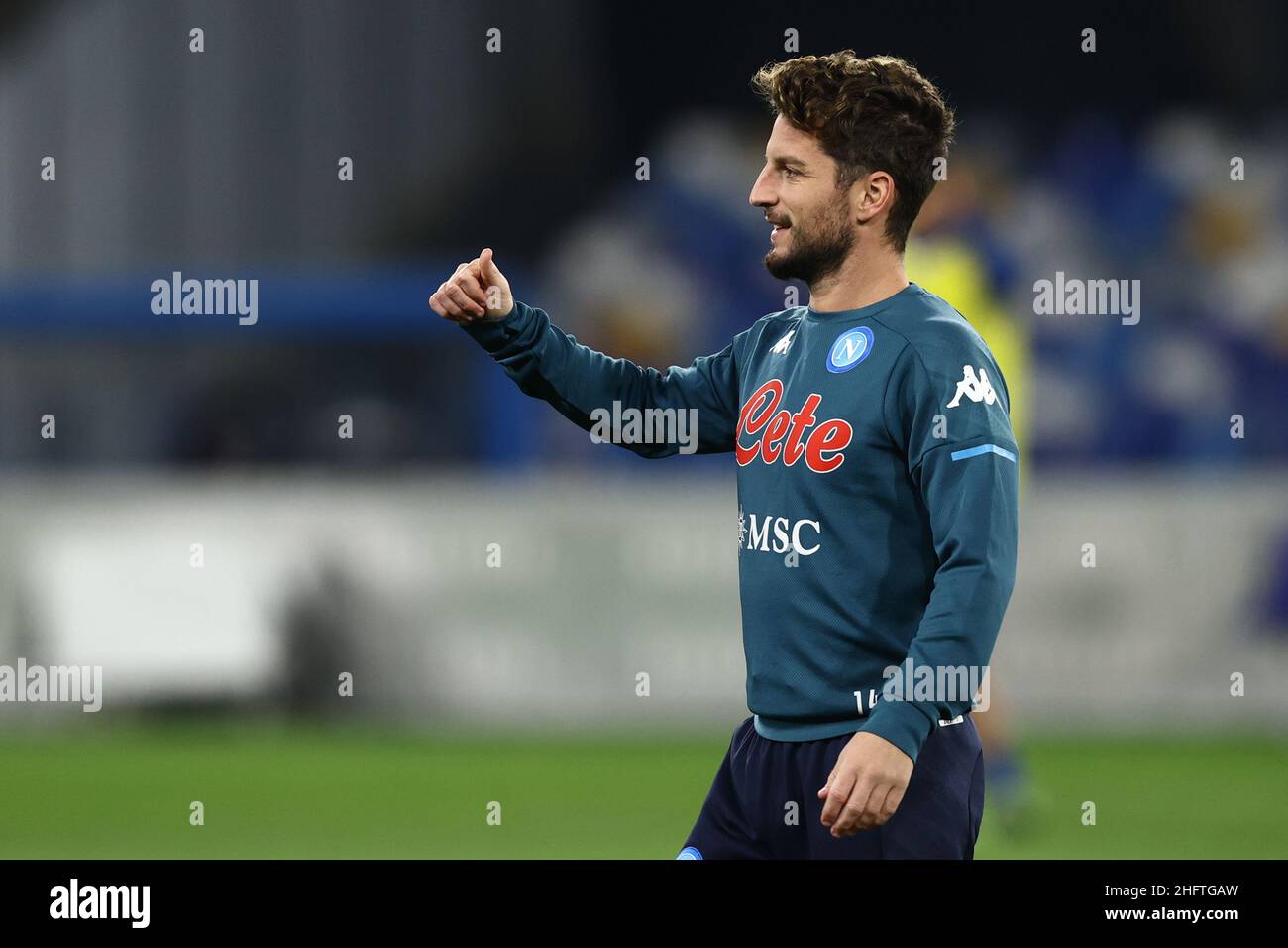 Alessandro Garofalo/LaPresse 13. Januar 2021 Neapel, Italien Sportfußball Napoli vs Empoli - Runde des italienischen Cup 2020/2021 16 - Diego Armando Maradona Stadion. Im Bild: Dries Mertens Napoli Stockfoto