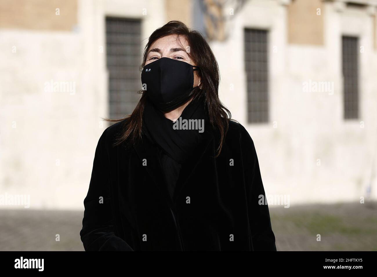 Cecilia Fabiano/LaPresse 20. Januar 2021 Rom (Italien) Politik Renata Polverini bei den Deputatenkammern im Bild: Renata Polverini Stockfoto