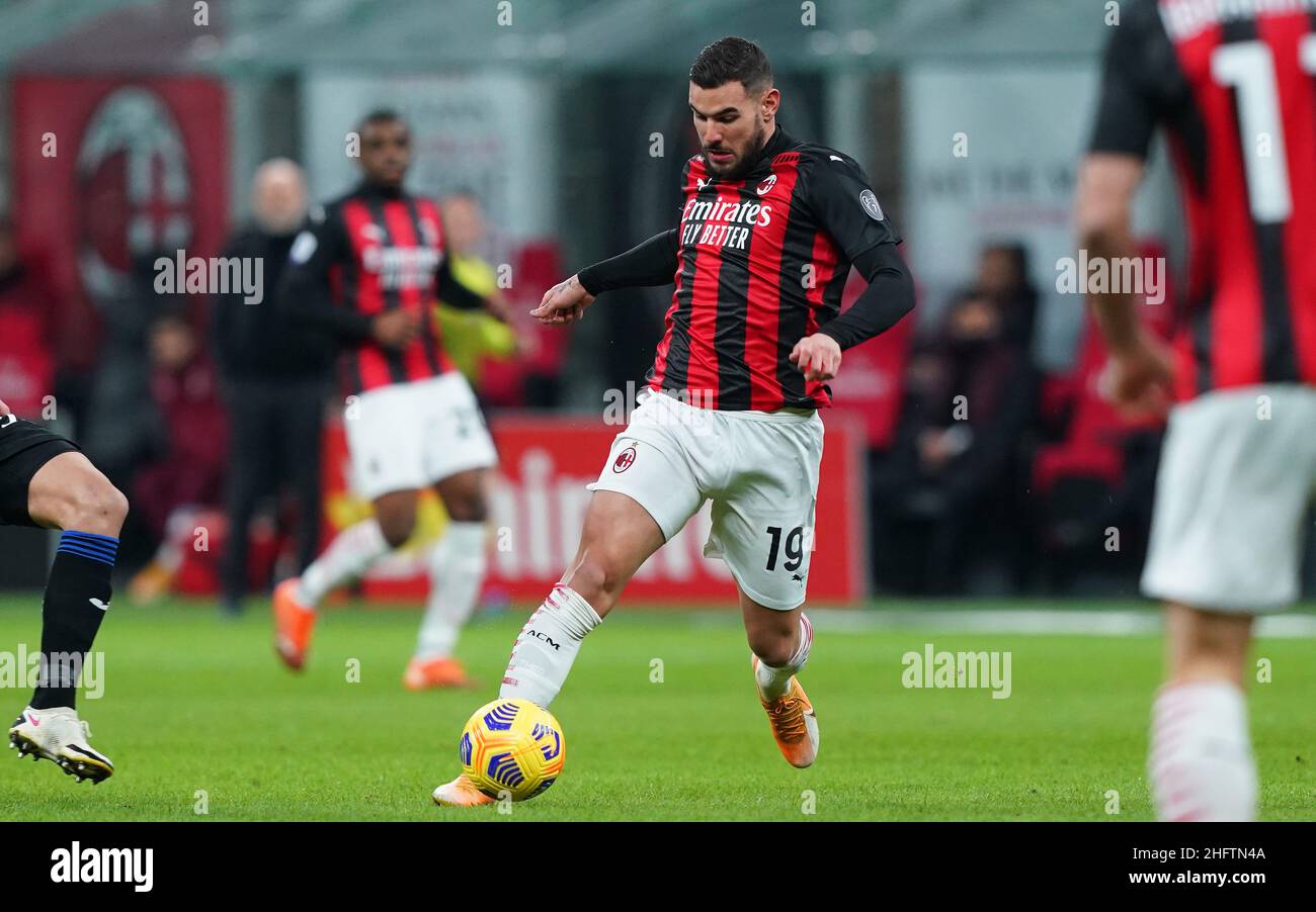 LaPresse - Spada 23 januar , 2020 Mailand ( Italien ) Sport Soccer A.C. Mailand- Stagione 2020-2021 - Serie A Mailand vs Atalanta im Bild: Theo Hernandez Stockfoto