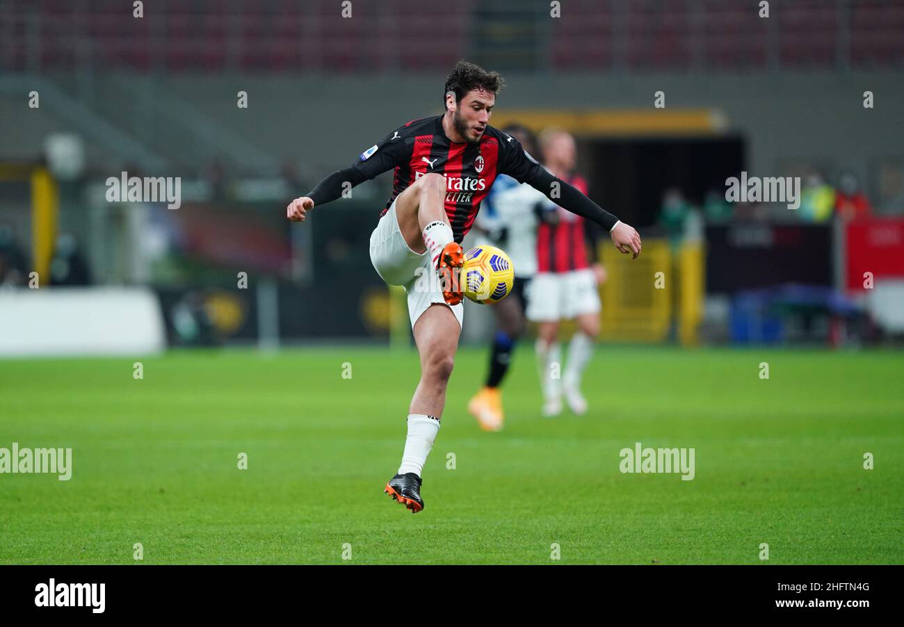 LaPresse - Spada 23 januar , 2020 Mailand ( Italien ) Sport Soccer A.C. Mailand- Stagione 2020-2021 - Serie A Mailand vs Atalanta im Bild: Davide Calabria Stockfoto