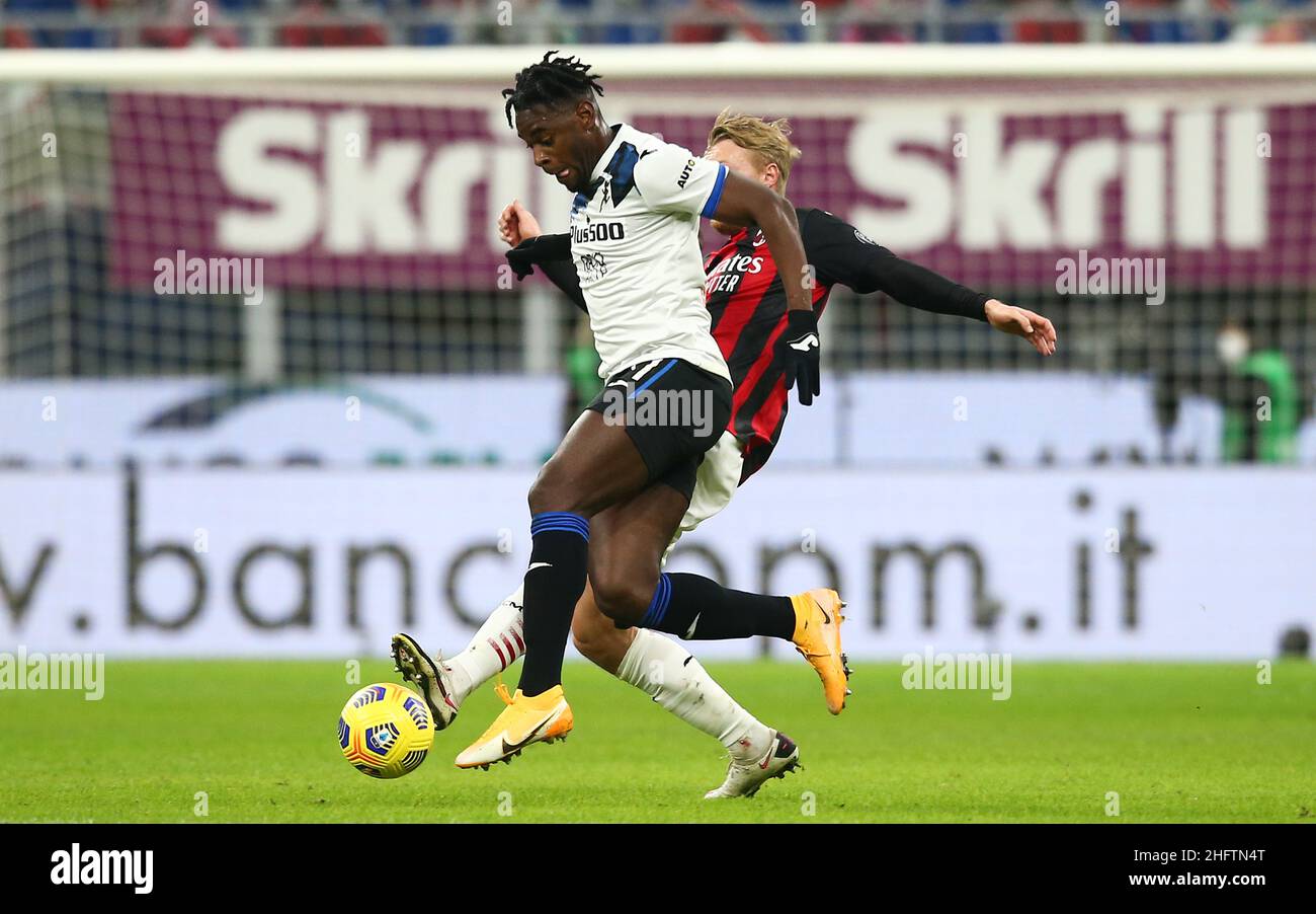 LaPresse - Spada 23 januar , 2020 Mailand ( Italien ) Sport Soccer A.C. Mailand- Stagione 2020-2021 - Serie A Mailand vs Atalanta im Bild: Simon Kjaer Stockfoto