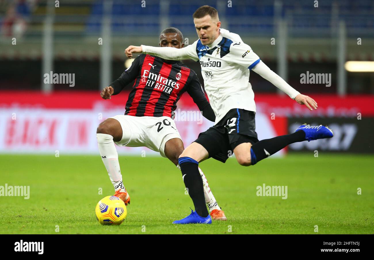 LaPresse - Spada 23 januar , 2020 Mailand ( Italien ) Sport Soccer A.C. Mailand- Stagione 2020-2021 - Serie A Mailand vs Atalanta im Bild: Kalulu Stockfoto