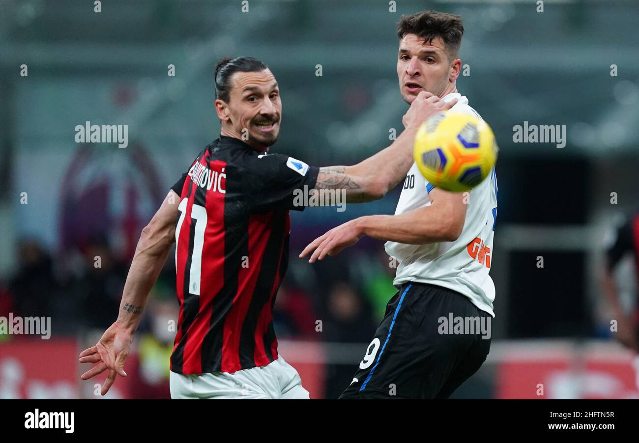 LaPresse - Spada 23 januar , 2020 Mailand ( Italien ) Sport Soccer A.C. Mailand- Stagione 2020-2021 - Serie A Mailand vs Atalanta im Bild: Zlatan Ibrahimovic Stockfoto