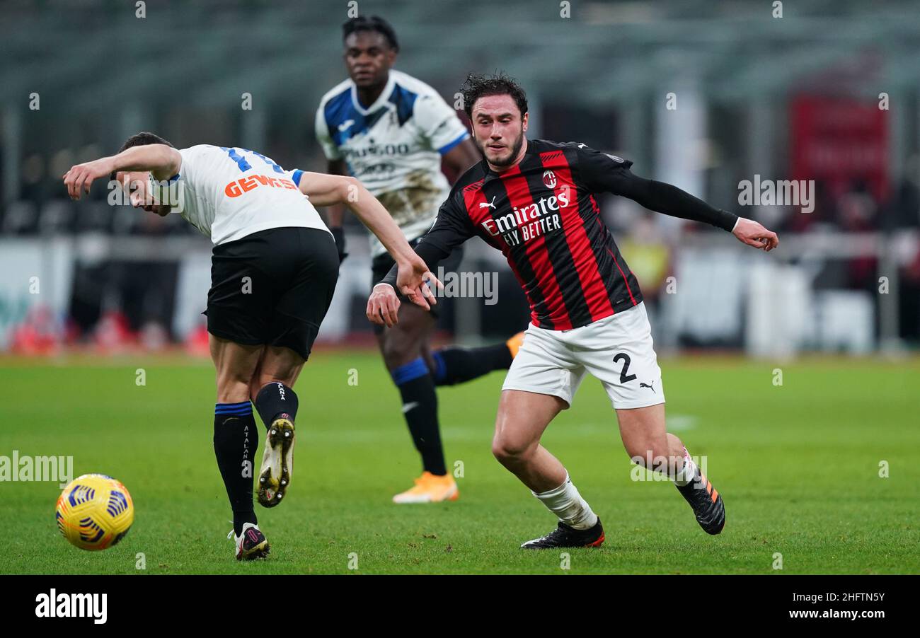 LaPresse - Spada 23 januar , 2020 Mailand ( Italien ) Sport Soccer A.C. Mailand- Stagione 2020-2021 - Serie A Mailand vs Atalanta im Bild: Davide Calabria Stockfoto