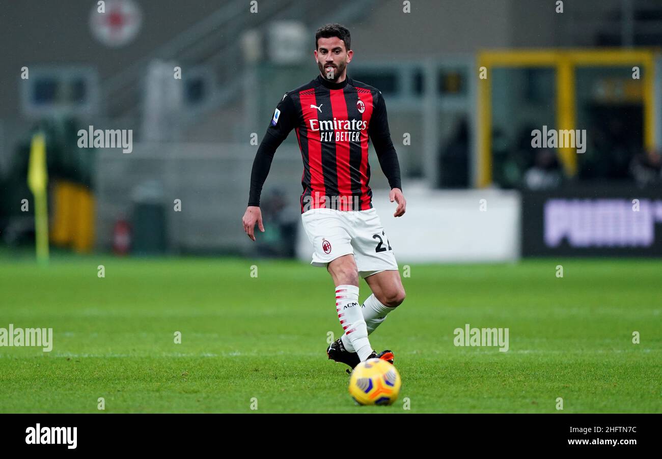 LaPresse - Spada 23 januar , 2020 Mailand ( Italien ) Sport Soccer A.C. Mailand- Stagione 2020-2021 - Serie A Mailand vs Atalanta im Bild: Mateo Musacchio Stockfoto