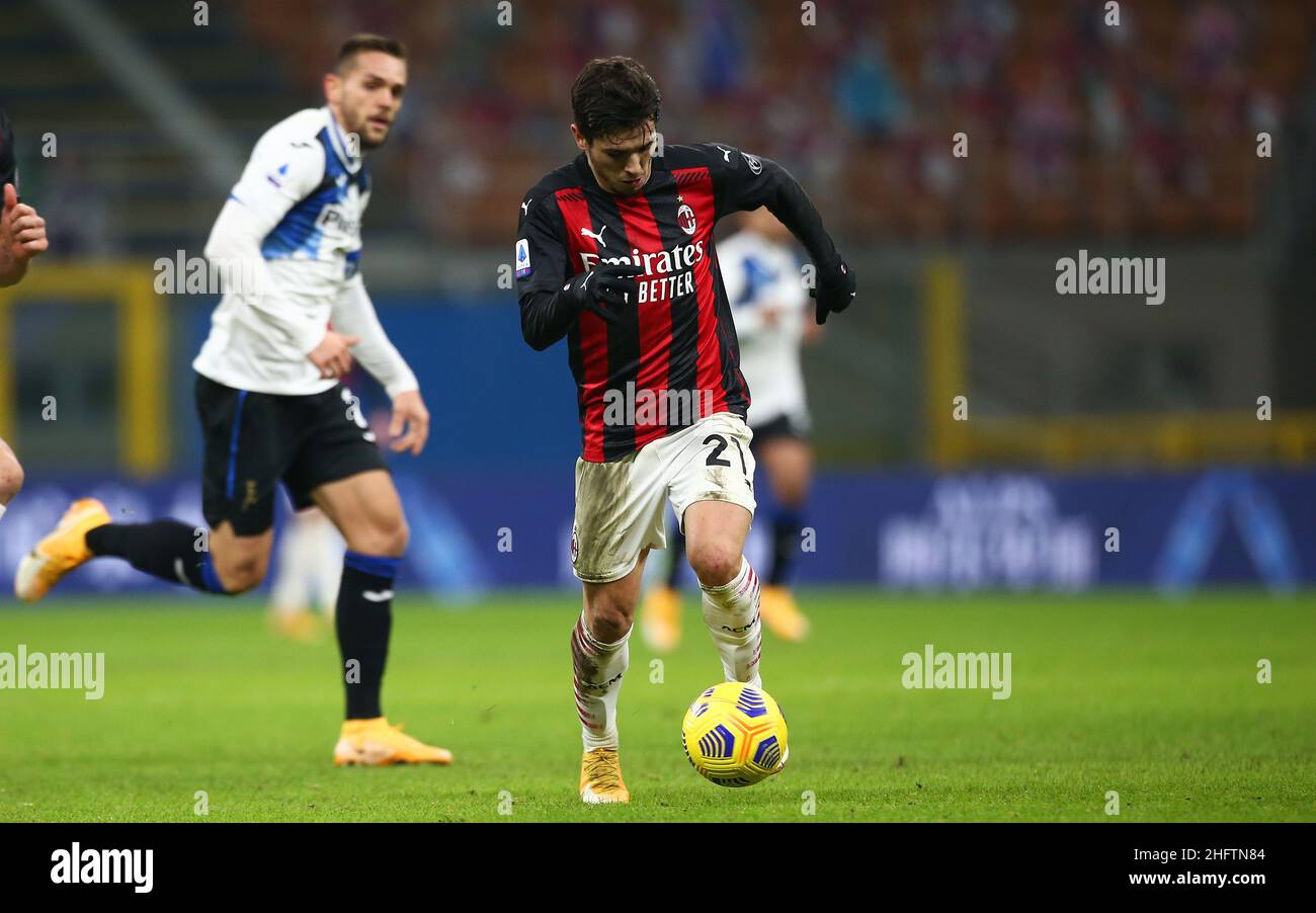 LaPresse - Spada 23 januar , 2020 Mailand ( Italien ) Sport Soccer A.C. Mailand- Stagione 2020-2021 - Serie A Mailand vs Atalanta im Bild: Brahim Diaz Stockfoto