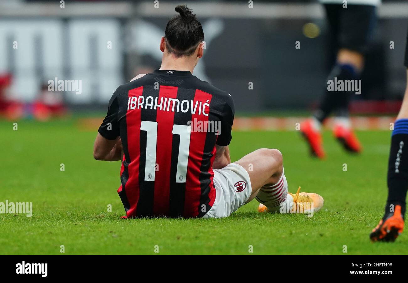 LaPresse - Spada 23 januar , 2020 Mailand ( Italien ) Sport Soccer A.C. Mailand- Stagione 2020-2021 - Serie A Mailand vs Atalanta in der Bildspalt:Zlatan Ibrahimovic Stockfoto