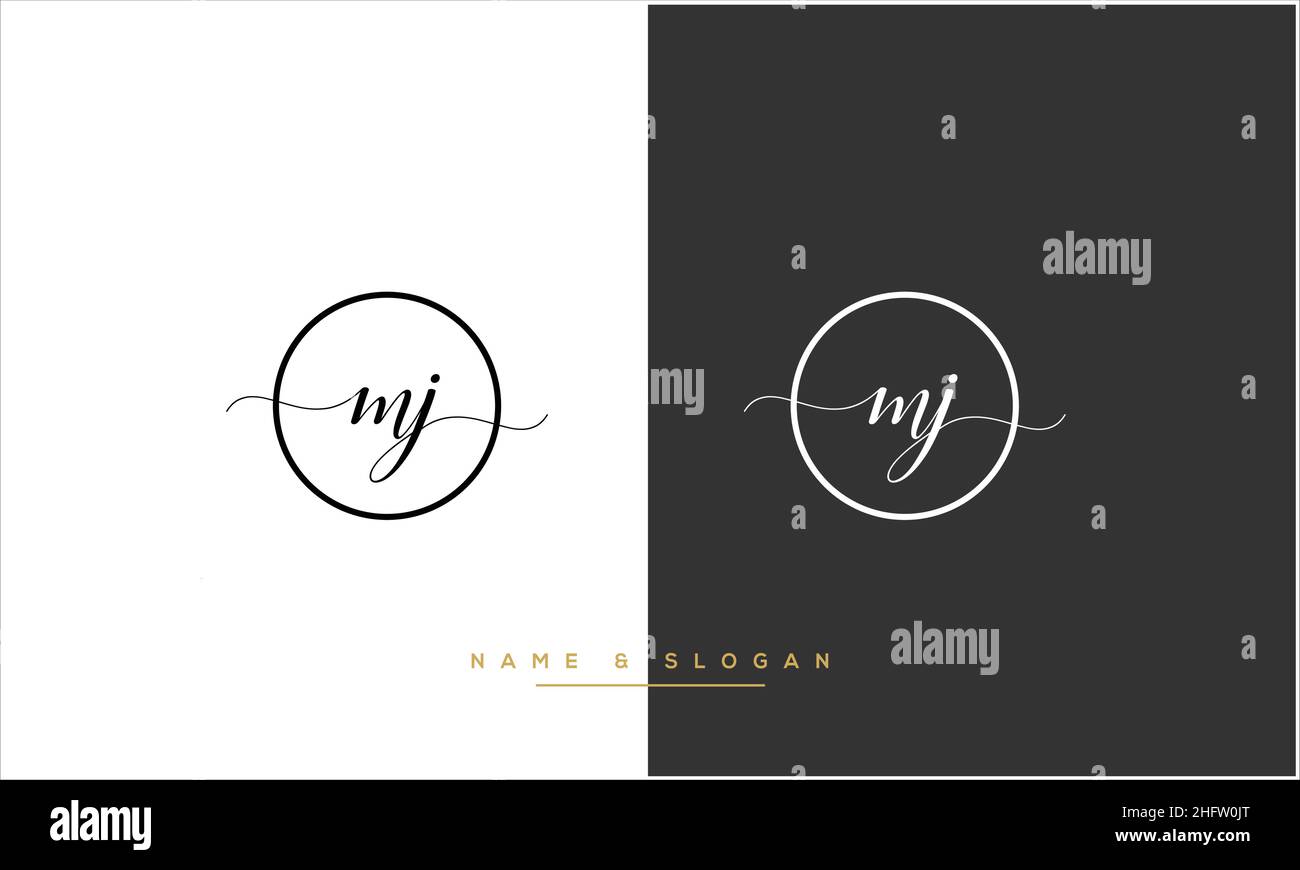 MJ, JM Abstract Letters Logo-Monogramm Stock Vektor