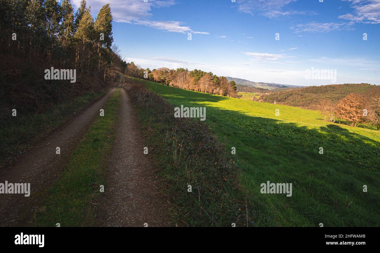 Landschaft von galicien Stockfoto