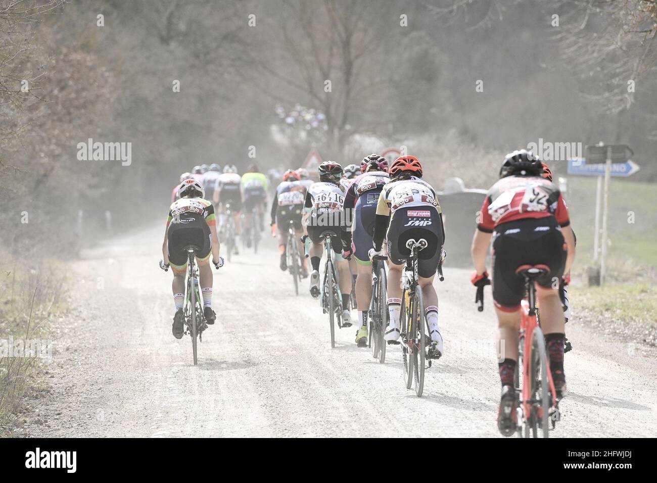 LaPresse - Marco Alpozzi 06. März 2021 Siena (Italien) Sport Radfahren 7th Strade Bianche 2021 Damen Elite - Damenrennen - von Siena nach Siena - 136 km (84,50mile) im Bild: Stockfoto