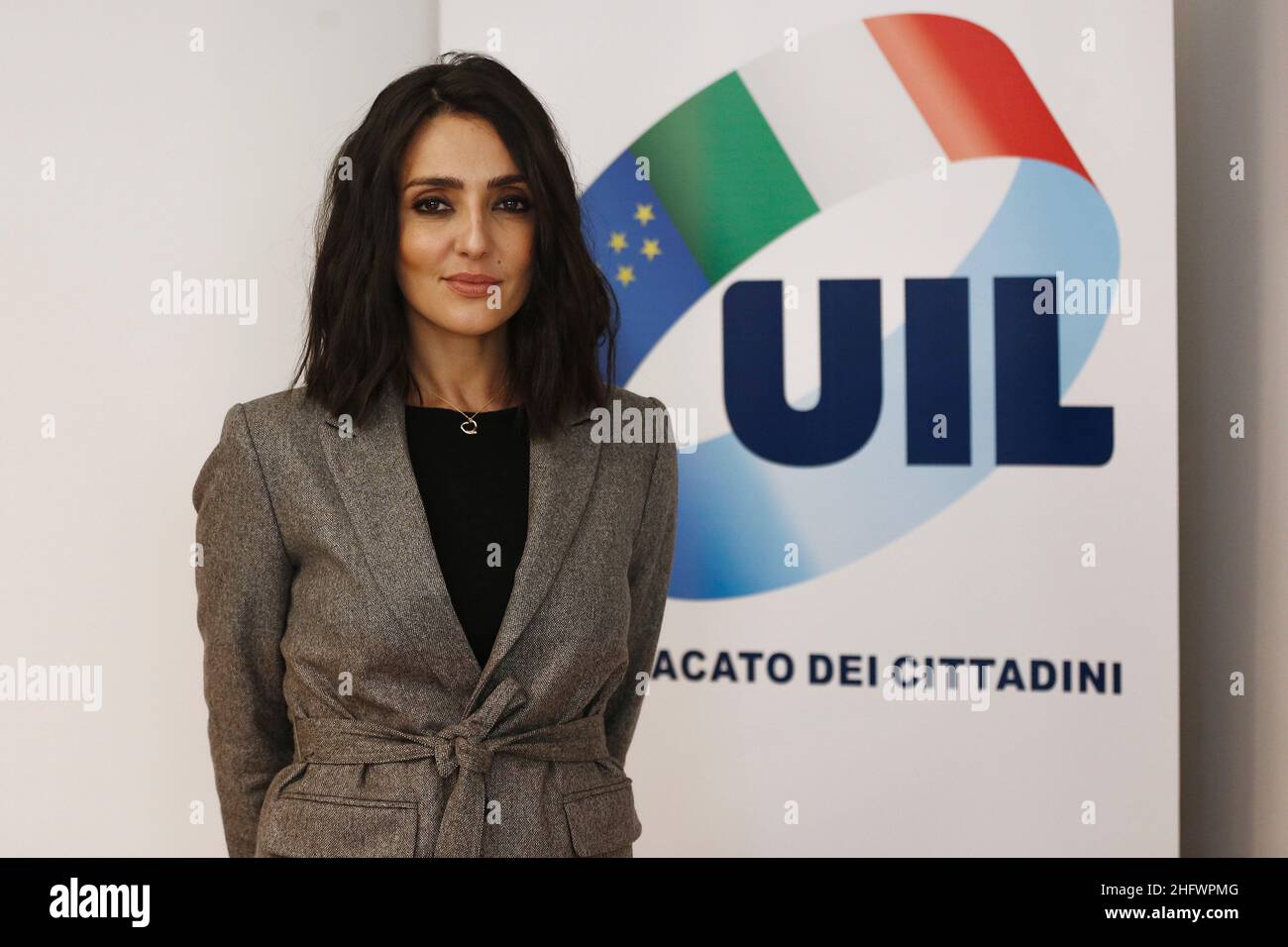 Cecilia Fabiano/LaPresse 11. März 2021 Roma (Italien) News : Präsentation des Buches von Ambra Angiolini im UIL-Hauptquartier im Pic : Ambra Angiolini Stockfoto