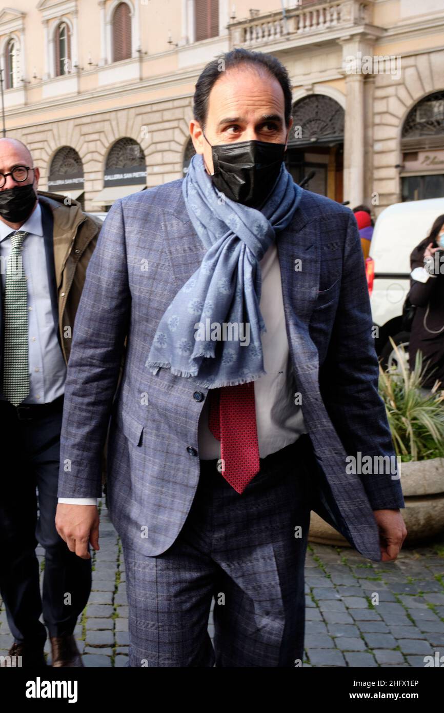 Mauro Scrobogna /LaPresse 23. März 2021&#xa0; Rom, Italien Politik Demokratische Partei - Versammlung der Senatsgruppe auf dem Foto: Andrea Marcucci Stockfoto