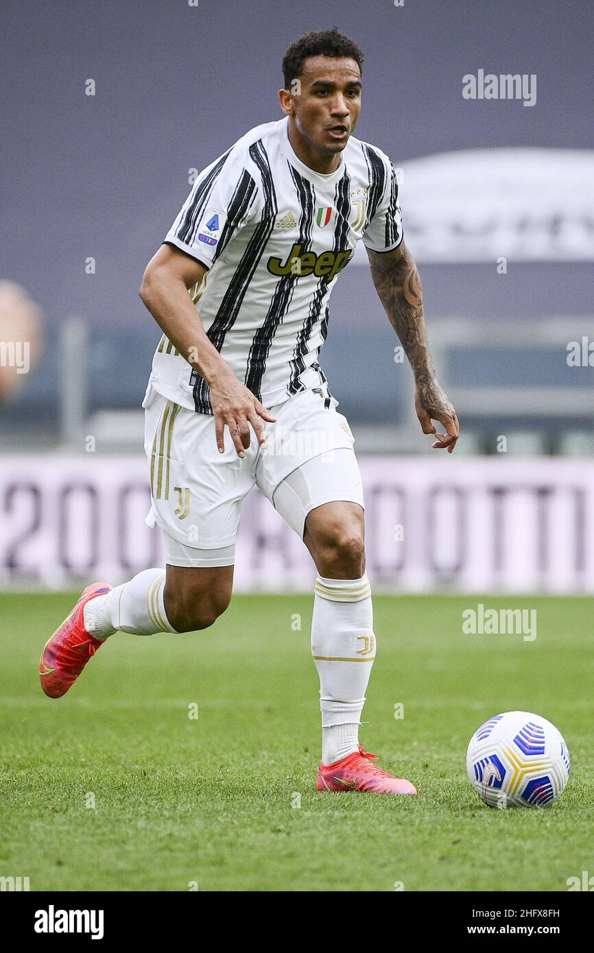 Marco Alpozzi/LaPresse 11. April 2021 Turin, Italien Sportfußball Juventus vs Genua - Italienische Fußballmeisterschaft Liga A Tim 2020/2021 - Allianz Stadion auf dem Bild: Danilo (Juventus F.C.); Stockfoto