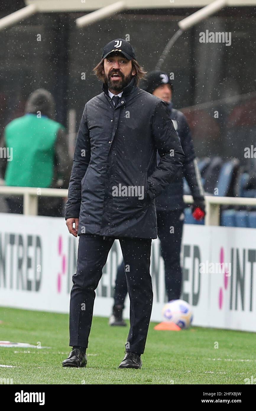 Stefano Nicoli/LaPresse 18-04-2021 Sport Soccer Atalanta vs Juventus Serie A Tim 2020/2021 Gewiss Stadium im Bild Andrea Pirlo Stockfoto