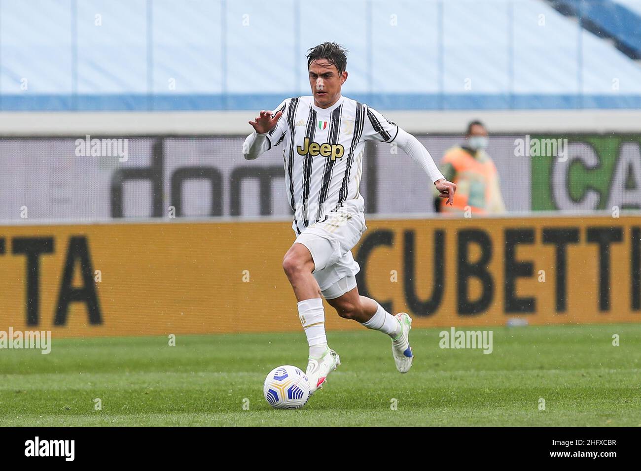 Stefano Nicoli/LaPresse 18-04-2021 Sport Soccer Atalanta vs Juventus Serie A Tim 2020/2021 Gewiss Stadium im Picture Paulo Dybala Stockfoto