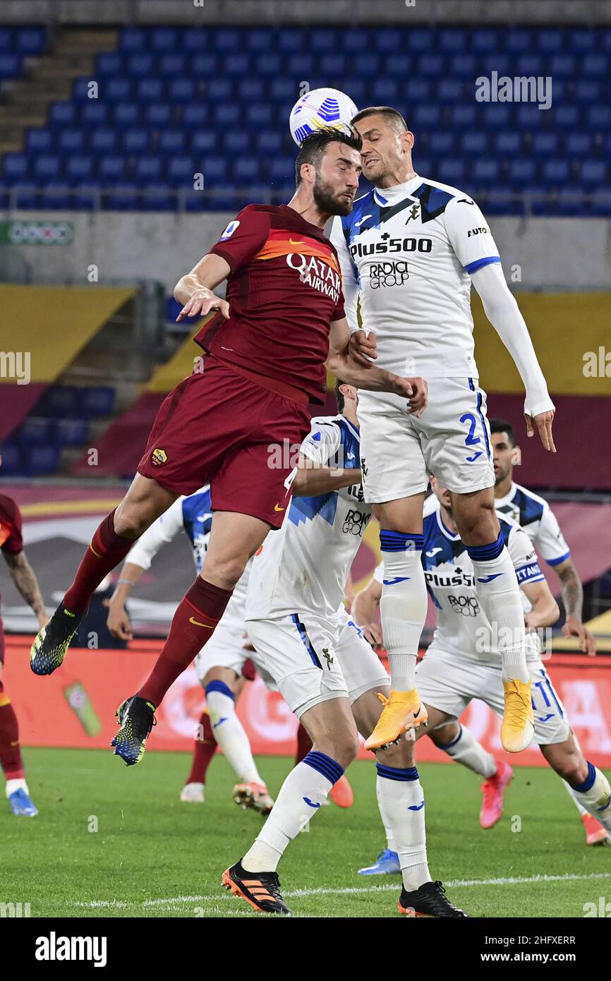 Luciano Rossi/ AS Roma/ LaPresse 22/04/2021 Rom (Italien) Sport Soccer Roma - Atalanta Football Championship League A Tim 2020 2021 Olimpico Stadium of Rome im Bild: Bryan Cristante Stockfoto