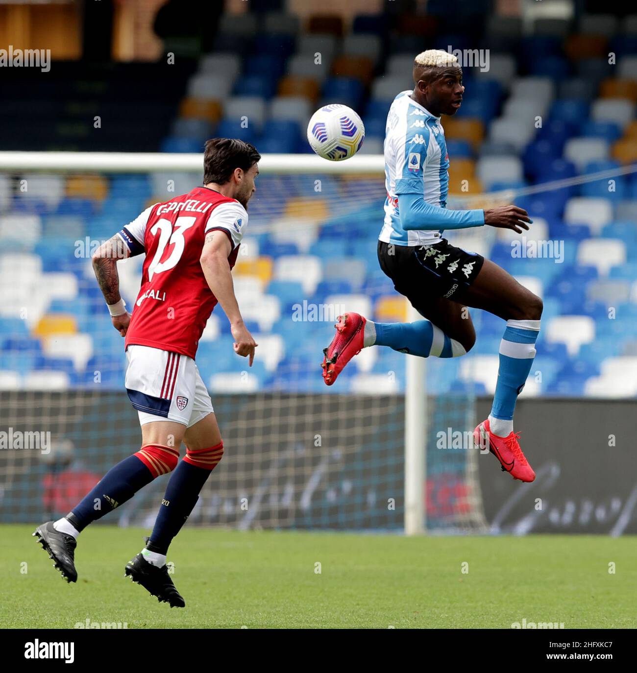 Alessandro Garofalo/LaPresse 02. Mai 2021 Neapel, Italien Sportfußball Napoli vs Cagliari - Italienische Fußballmeisterschaft League A Tim 2020/2021 - Diego Armando Maradona Stadion. Im Bild: Victor Osimhen (SSC Napoli) Stockfoto