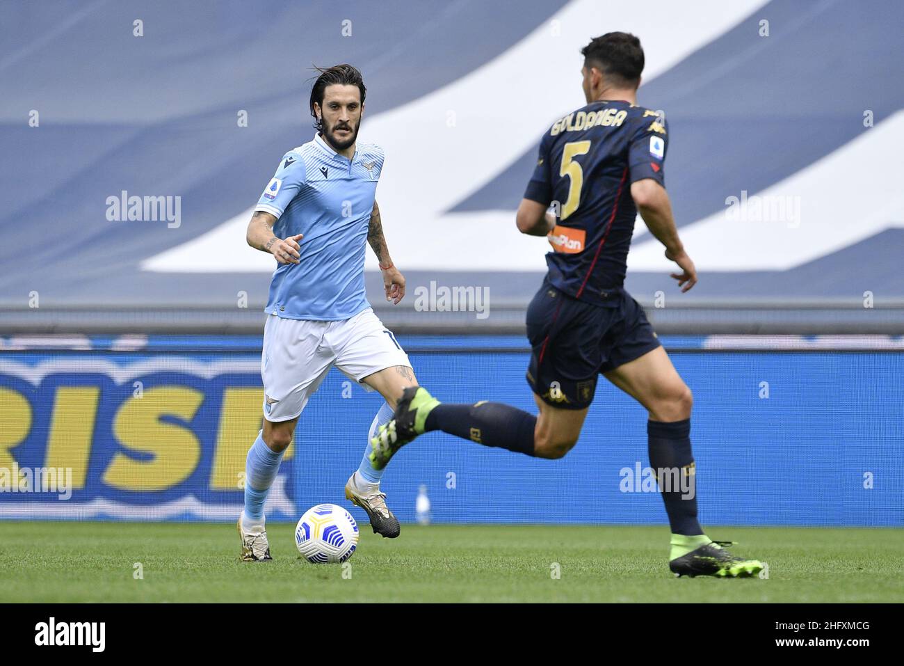 Fabrizio Corragetti / LaPresse 02st. Mai 2021 Rom, Italien Sportfußball Latium vs Genua - Italienische Fußballmeisterschaft League A Tim 2020/2021 - Olympiastadion im Bild: Luis Alberto (SS Lazio) Stockfoto