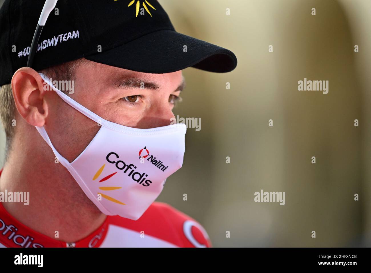Massimo Paolone/LaPresse 06. Mai 2021 Turin (Italien) Sport Cycling Giro d'Italia 2021 - Ausgabe 104th - Teampräsentation auf Schloss Valentino auf dem Foto: Elia Viviani Stockfoto