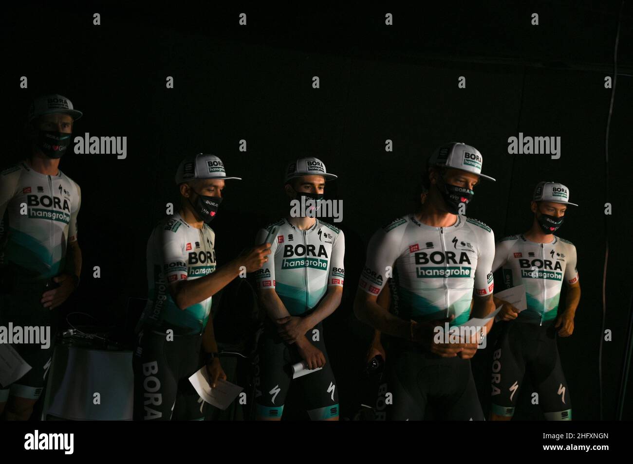 Marco Alpozzi/LaPresse 6. Mai 2021 Turin (Italien) Sport Cycling Giro d'Italia 2021 - Ausgabe 104th - Teampräsentation auf dem Bild: (BORA - HANSGROHE) Stockfoto