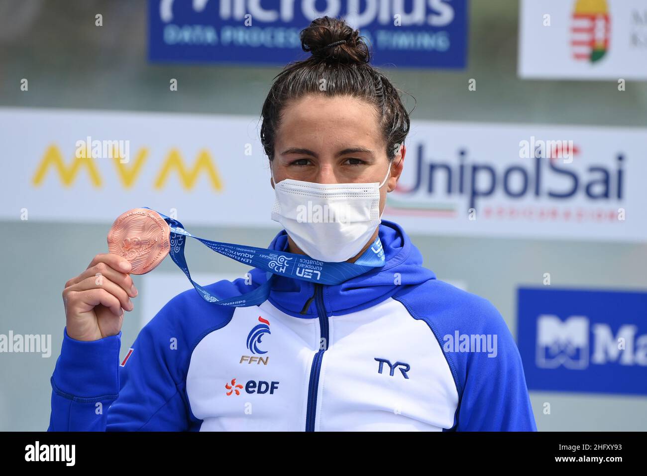 Alfredo Falcone - LaPresse 12. Mai 2021 Budapest, Ungarn Sport 35th Ausgabe der Schwimmeuropameisterschaften. Freibad Schwimmen 5 km Frauen im Bild: Cassignol Oceane (Fra Stockfoto