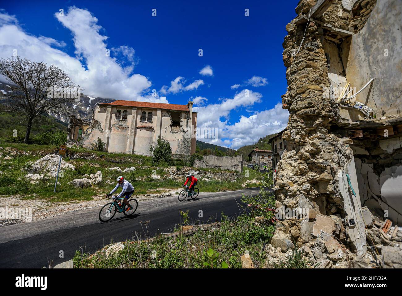 LaPresse/Alessandro Garofalo 13. Mai 2021 Sport Cycling Giro d'Italia 2021 – Giro E - im Bild: Sechste Etappe Castel Sant’Angelo sul Nera - Ascoli Piceno San Giacomo Stockfoto