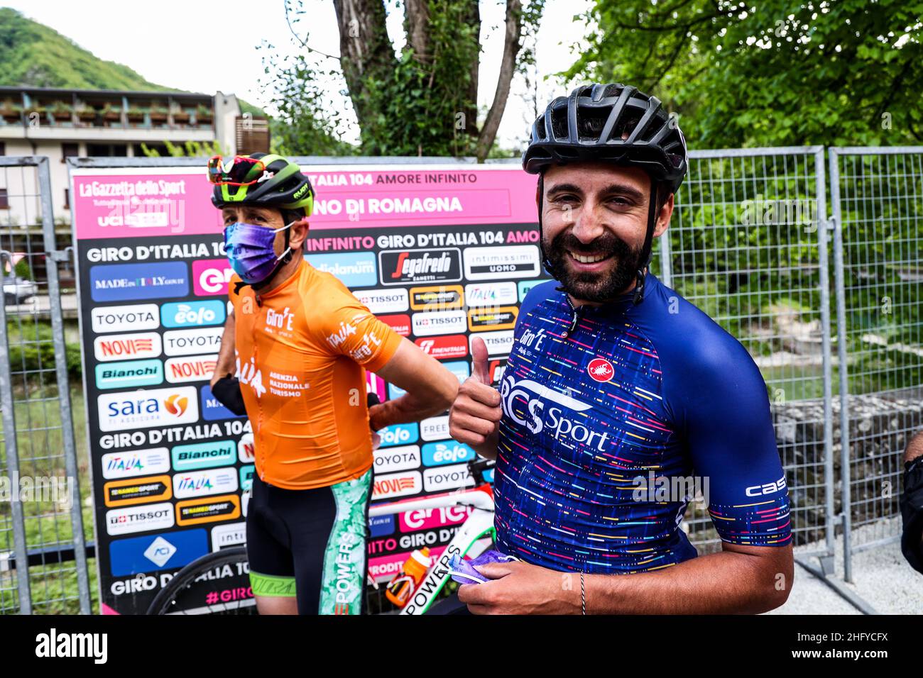 Foto LaPresse/Alessandro Garofalo 20 maggio 2021 Sport Cicismo Giro d'Italia 2021 – Giro E Nella foto: Tappa 12 da Pontassieve a Bagno di Romagna Foto LaPresse/Alessandro Garofalo 20. Mai 2021 Sport Cycling Giro d'Italia 2021 – Giro E im Bild: Etappe 12 von Pontassieve nach Bagno di Romagna Stockfoto