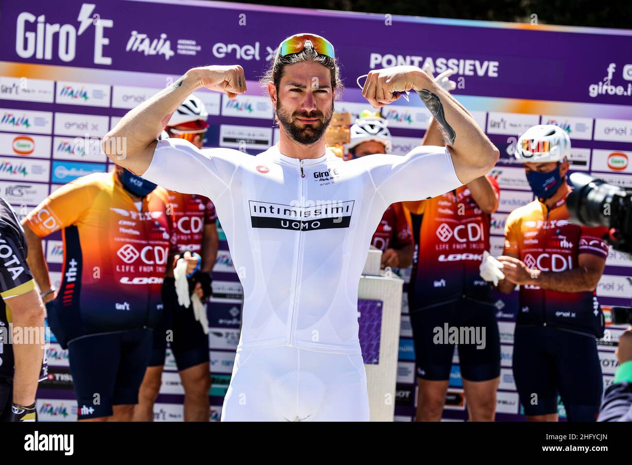 Foto LaPresse/Alessandro Garofalo 20 maggio 2021 Sport Cicismo Giro d'Italia 2021 – Giro E Nella foto: Tappa 12 da Pontassieve a Bagno di Romagna Foto LaPresse/Alessandro Garofalo 20. Mai 2021 Sport Cycling Giro d'Italia 2021 – Giro E im Bild: Etappe 12 von Pontassieve nach Bagno di Romagna Stockfoto