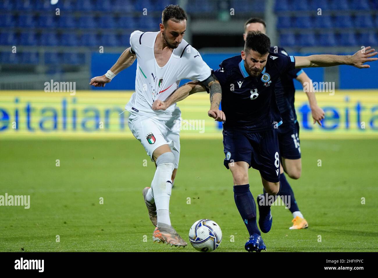 Alessandro Tocco - LaPresse 28. Mai 2021 Cagliari - Sardinien - Italien Fußballsport Italia vs San Marino - Freundschaftsspiel - Stadion Sardegna Arena in Cagliari auf dem Bild:Gaetano Castrovilli (Italia) Stockfoto