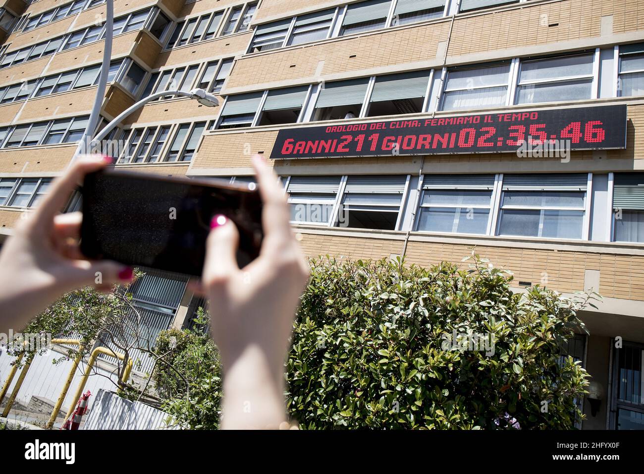 Roberto Monaldo / LaPresse 04-06-2021 Rom (Italien) Einweihung der Klimauhr im Ministerium für ökologischen Wandel in der pic Klimauhr Stockfoto