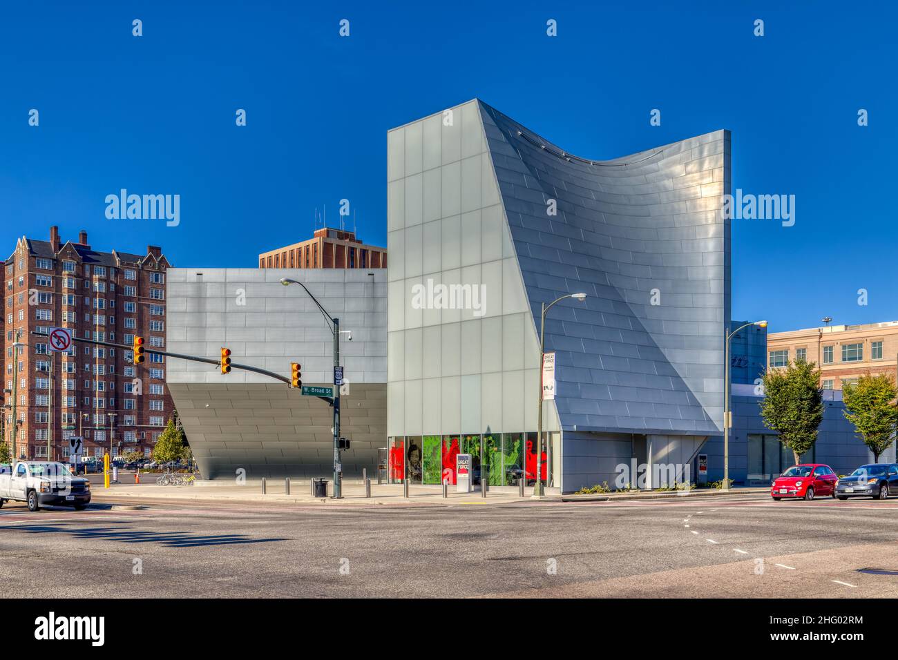 Institut für zeitgenössische Kunst am VCU, auch bekannt als Markel Center. Auffälliges Umweltdesign. Stockfoto