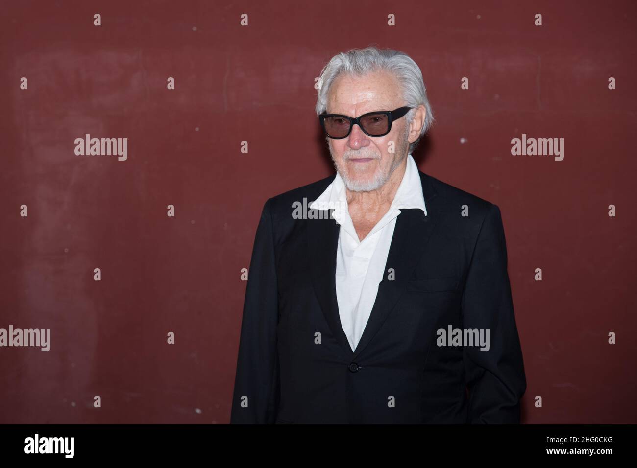 Foto Matteo Rasero/LaPresse 22 Luglio 2021 - Santa Margherita di Pula, Italia Spettacolo Dreharbeiten Italien Sardegna Festival 2021 - 4a edizione Conferenza stampa di presentazione Nella foto: Harvey Keitel Foto Matteo Rasero/LaPresse 22. Juli 2020 - Santa Margherita di Pula, Italien Entertainment Filmaufnahmen Italien Sardegna Festival 2021 - 4th Ausgabe Pressekonferenz im Bild: Harvey Keitel Stockfoto