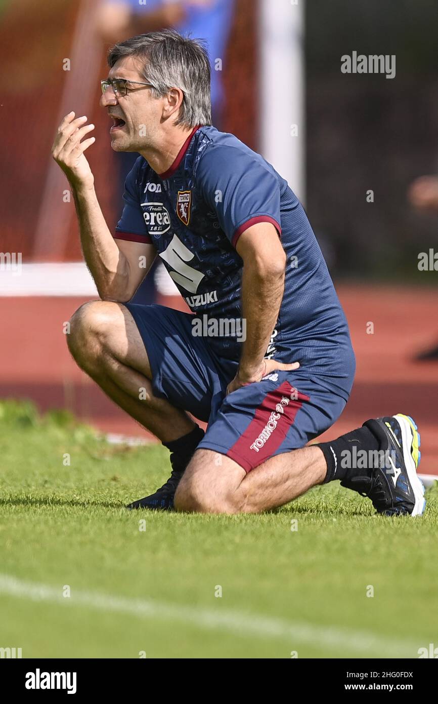 Foto LaPresse - Fabio Ferrari 24 Luglio 2021 Santa Cristina Valgardena ( Italia ) Sport ESCLUSIVA TURIN FC Turin FC - Ritiro pre-campionato stagione 2021-2022 - Turin FC vs Brixen - gara amichevole. Nella foto: Ivan Juric (Turin FC); Foto LaPresse - Fabio Ferrari 24. Juli 2021 Santa Cristina Valgardena ( Italien ) Sport EXCLUSIVE TURIN FC Turin FC - Vorsaison Rückzug für die Saison 2021-2022 - Turin FC vs Brixen - Freundschaftsspiel. Im Bild:Ivan Juric (Turin FC); Stockfoto