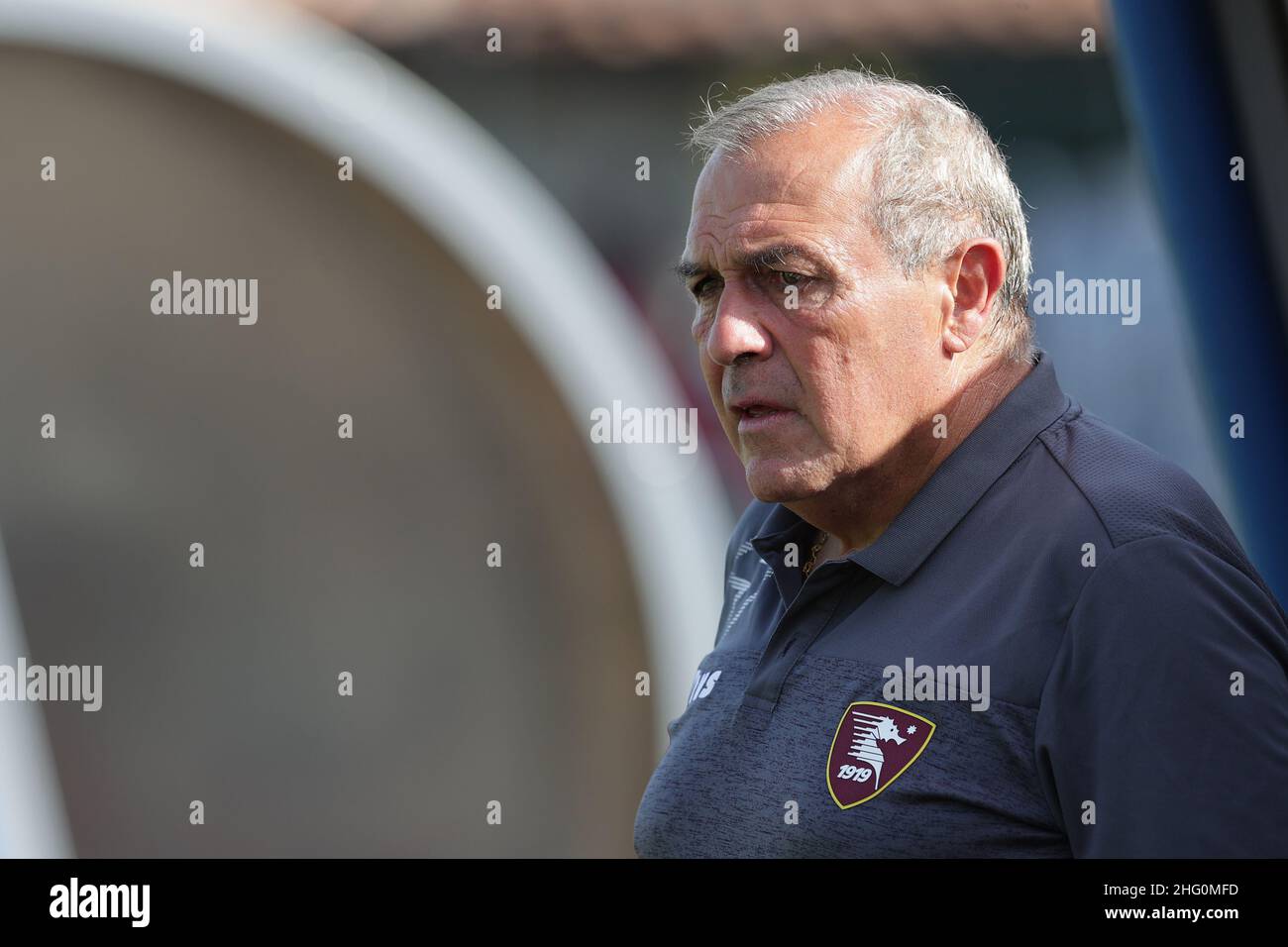 Alessandro Garofalo/LaPresse 01. August 2021 San Gregorio Magno (SA), Italien Sportfußball Palermo vs Salernitana - vor der Saison freundlich - Mehrzweck-Sportzentrum im Bild: Trainer Fabrizio Castori (US Salernitana) Stockfoto