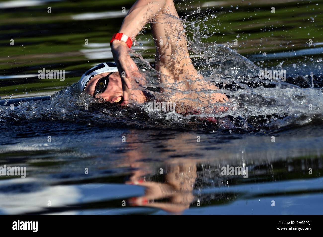 Gian Mattia D'Alberto / LaPresse 05. August 2021 Tokyo Tokyo Tokyo 2020 Olympic Games Men’s Marathon Schwimmen im Bild: Florian Wellbrock GER Stockfoto