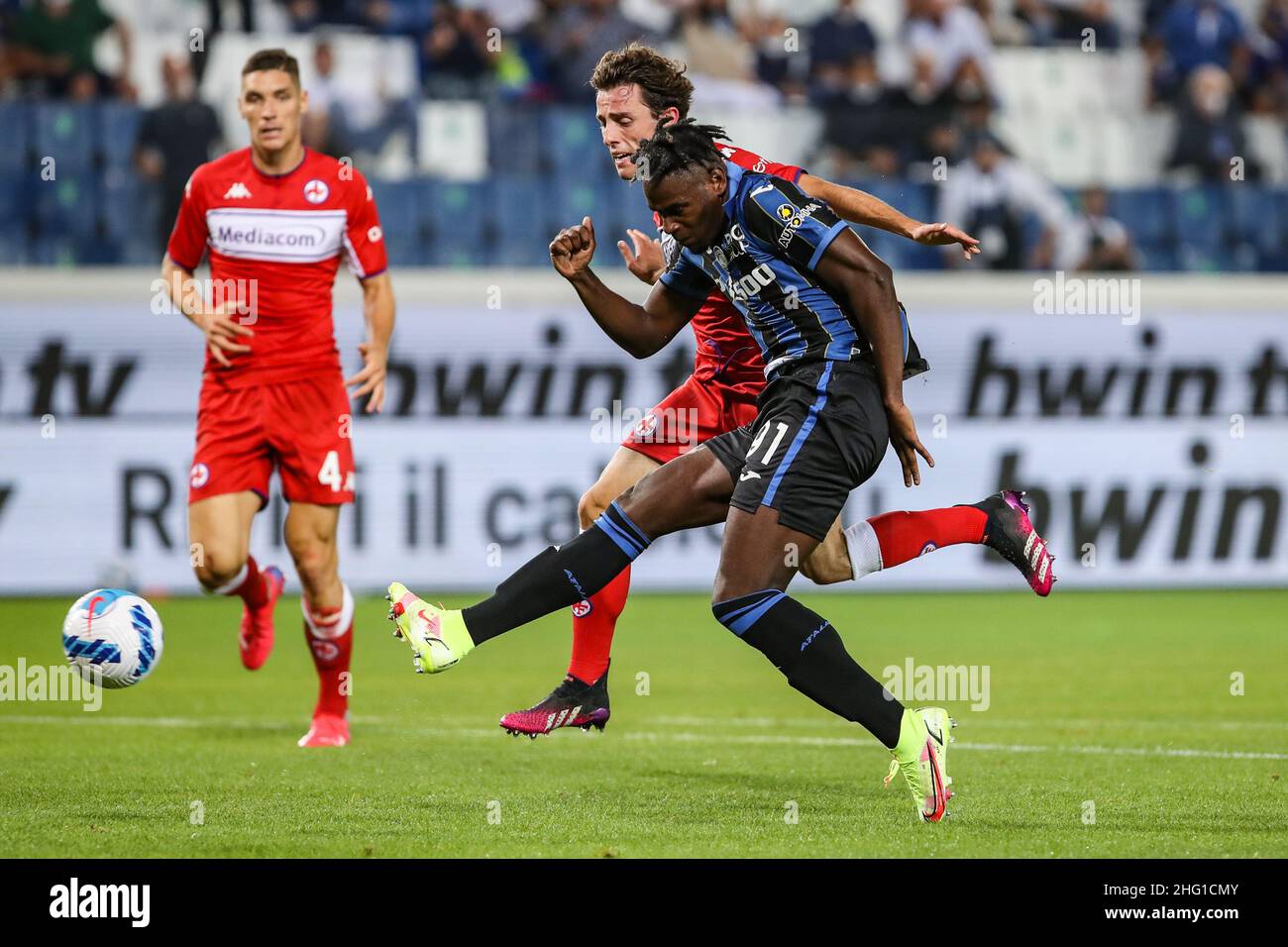 Stefano Nicoli/LaPresse 11-09-2021 Sport Soccer Atalanta vs Fiorentina Serie A Tim 2021/2022 Gewiss Stadium im Bild Duvan Zapata Stockfoto