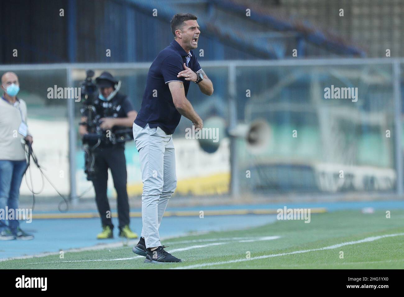 Paola Garbuio/LaPresse 03. Oktober 2021 - Verona, Italien Sport, Soccer Hellas Verona vs Spezia - Italienische Serie A Fußballmeisterschaft 2021/2022 - Marcantonio Bentegodi Stadion. Auf dem Foto: thiago motta Stockfoto