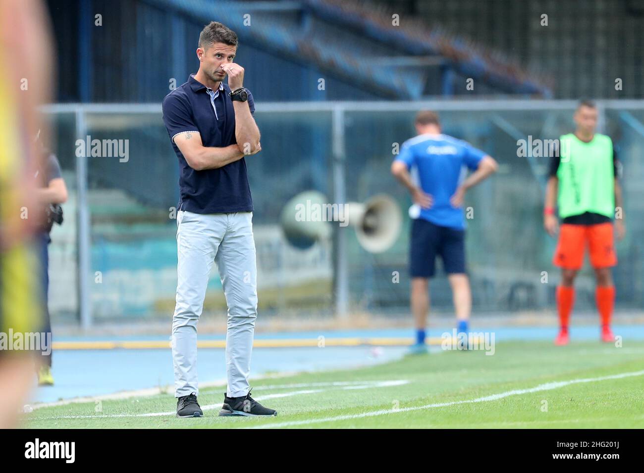 Paola Garbuio/LaPresse 03. Oktober 2021 - Verona, Italien Sport, Soccer Hellas Verona vs Spezia - Italienische Serie A Fußballmeisterschaft 2021/2022 - Marcantonio Bentegodi Stadion. Auf dem Foto: thiago motta Stockfoto