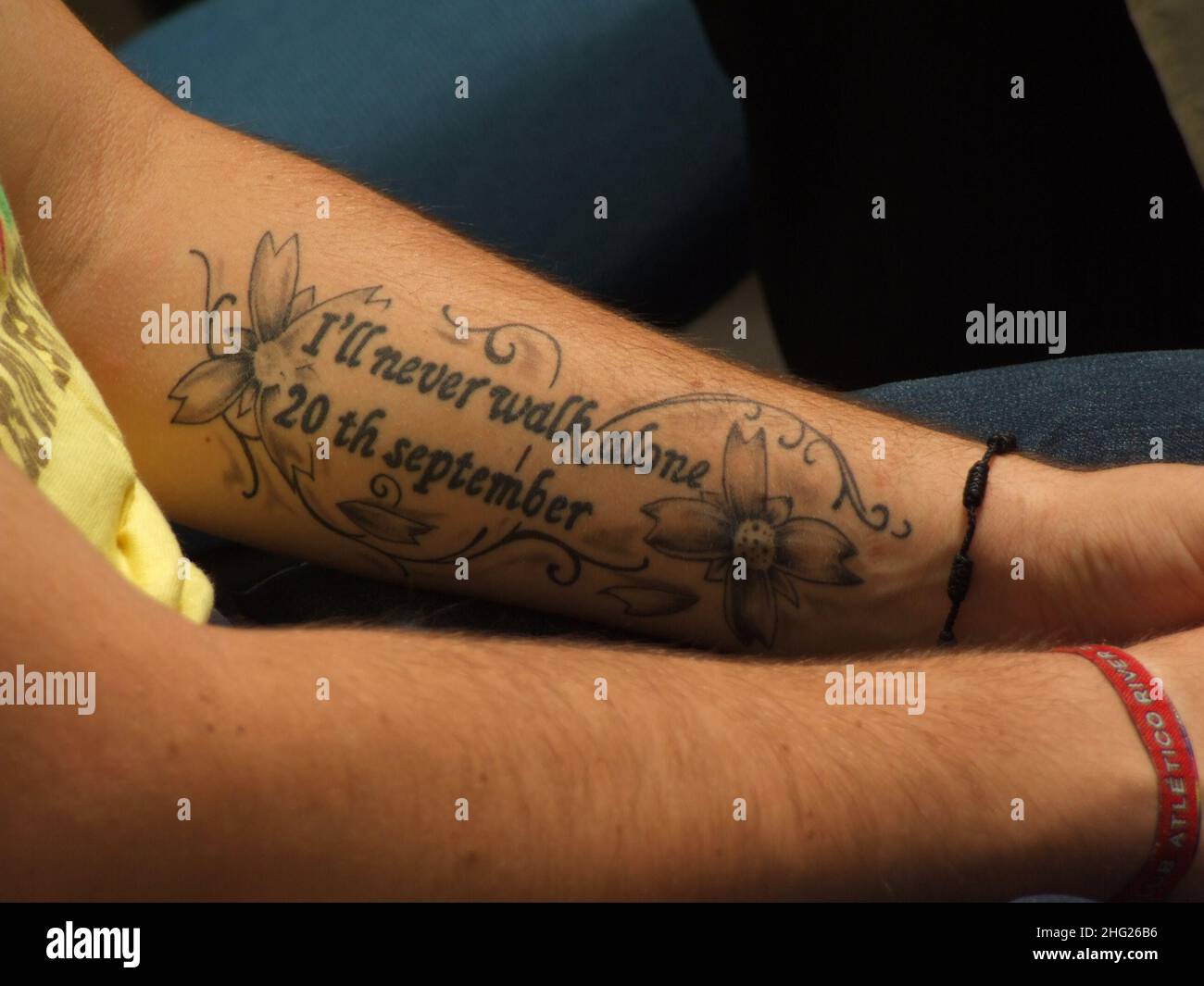 Diego Sinagra bekannt als Diego Maradona, Sohn von Diego Armando Maradona spielt bei einem Wohltätigkeitsfußballspiel in san giovanni rotondo, Italien Stockfoto