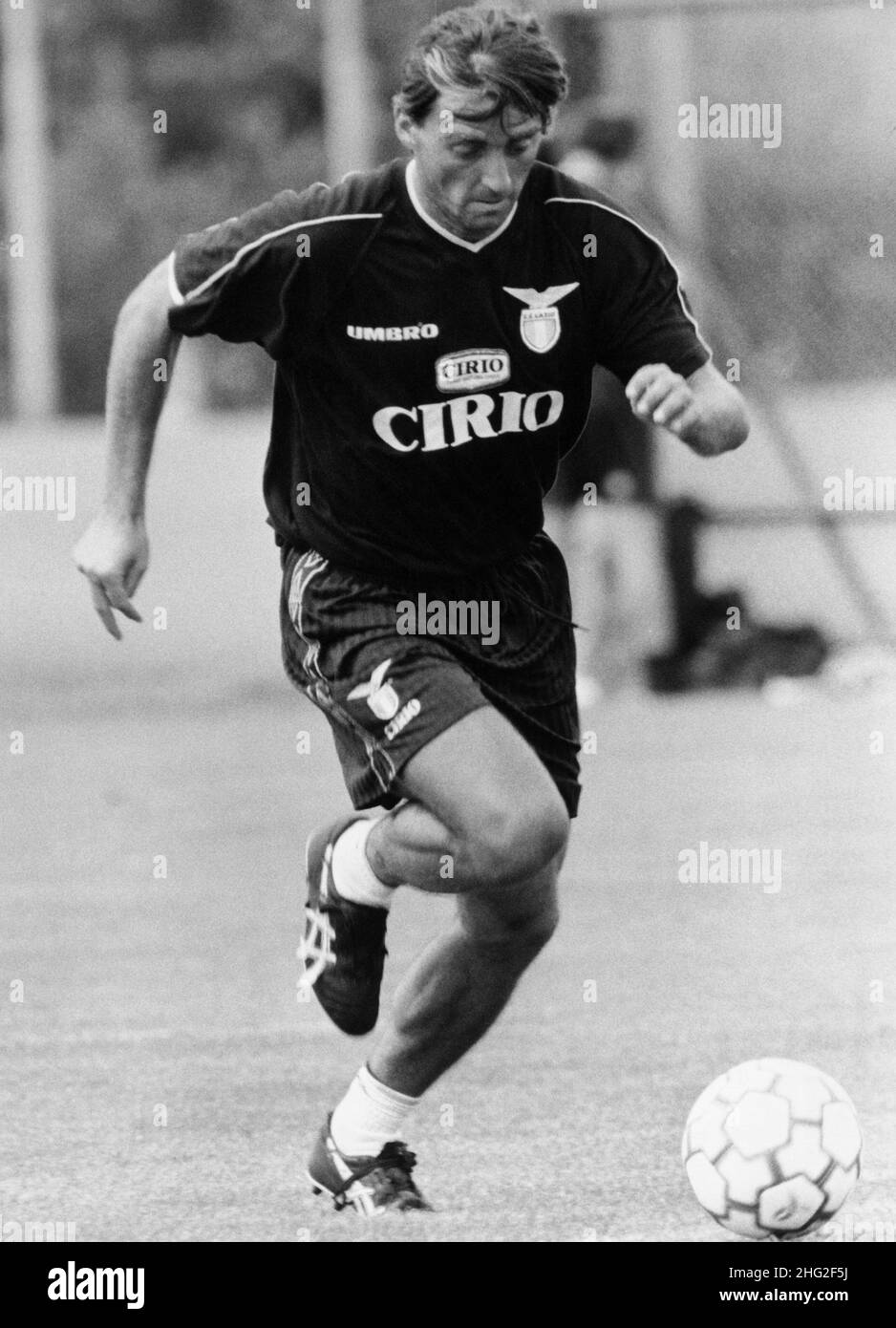 Roberto Mancini in Lazio in Aktion Stockfoto