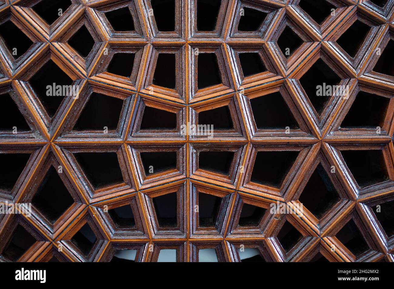 Osmanische türkische Kunst mit geometrischen Mustern in Aussicht Stockfoto