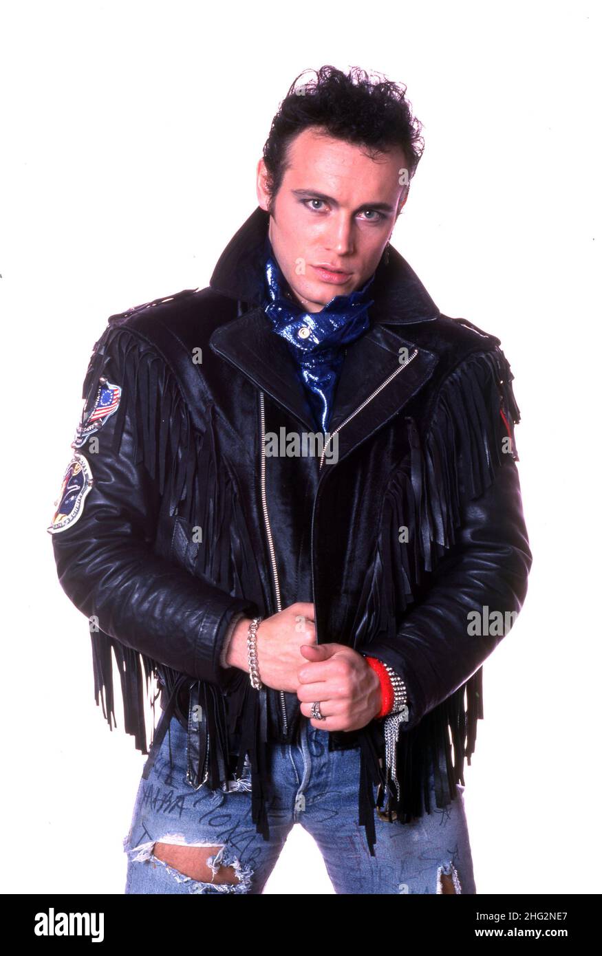 CHICAGO, IL - NOVEMBER 9: Der englische Sänger und Musiker Adam Ant posiert für ein Porträt am 9. November 1985 im Aragon Ballroom in Chicago, Illinois.Quelle: Ross Marino / Rock Negatives / MediaPunch Stockfoto