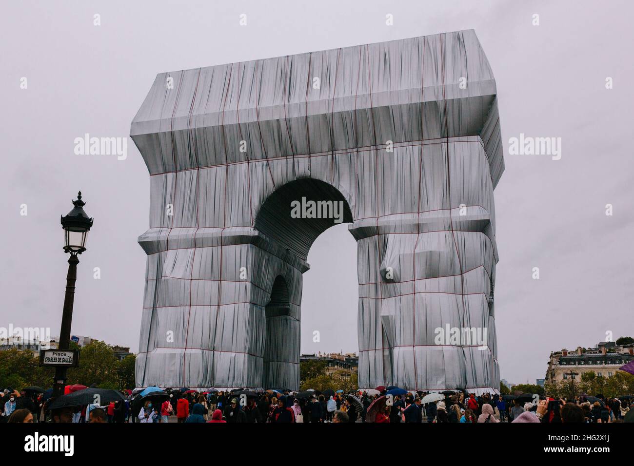 L'Arc de Triomphe, Wrapped, Paris, Frankreich, 2021 Stockfoto