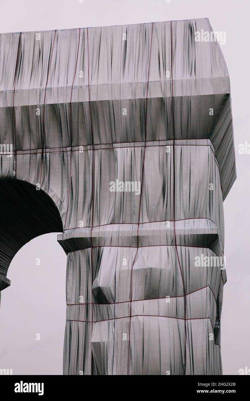 L'Arc de Triomphe, Wrapped, Paris, Frankreich, 2021 Stockfoto