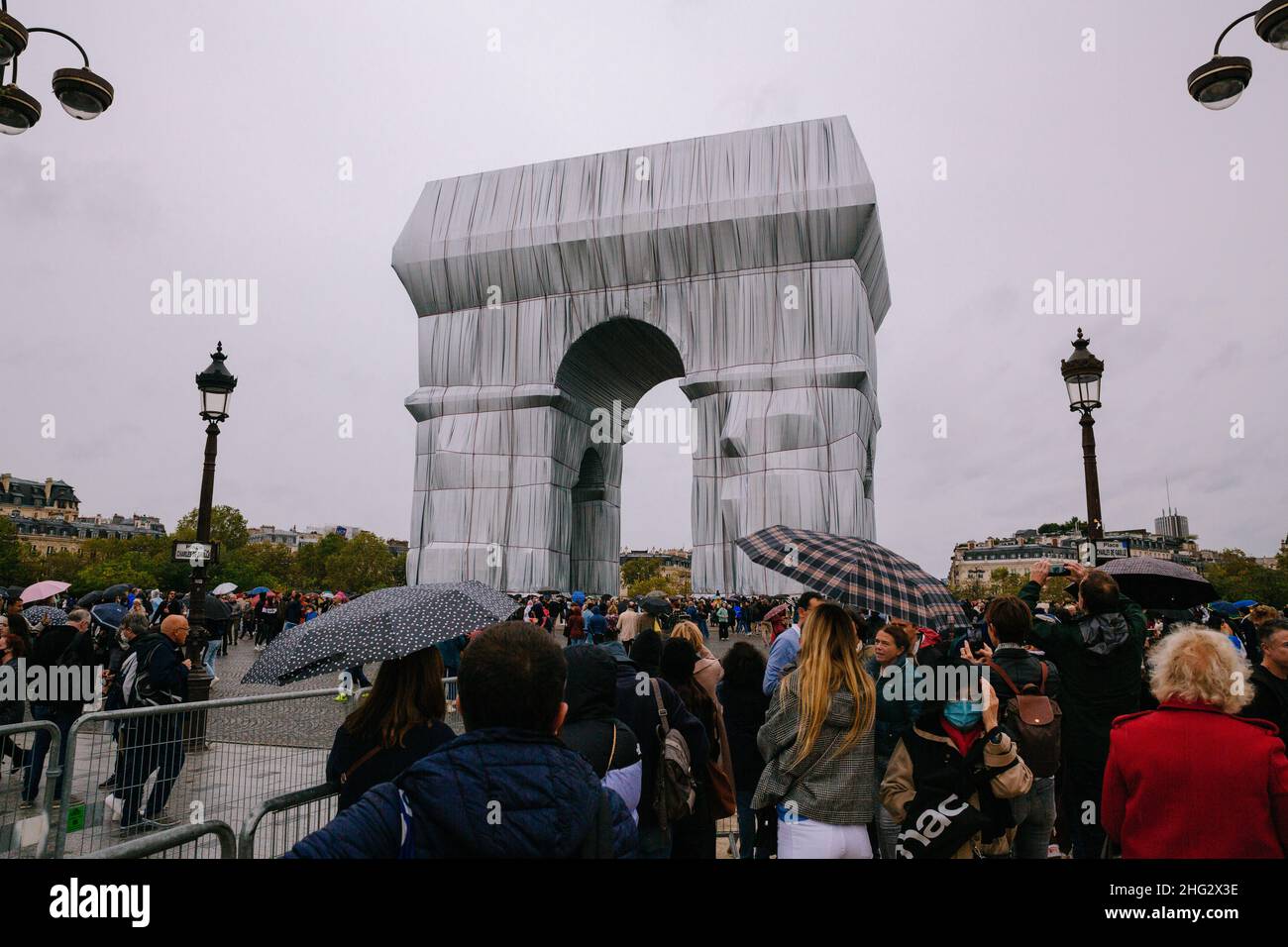 L'Arc de Triomphe, Wrapped, Paris, Frankreich, 2021 Stockfoto