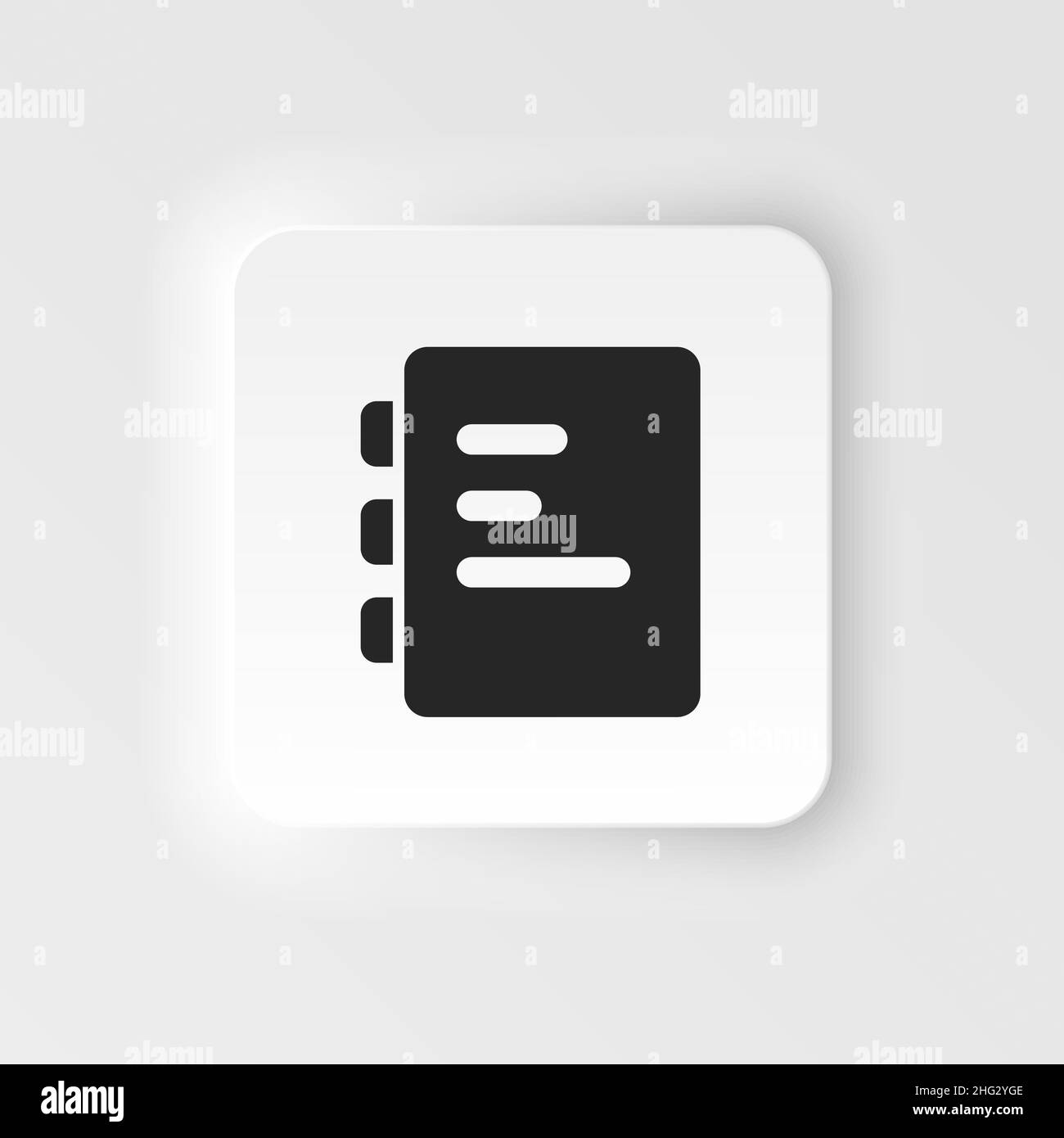 Dokumentsymbol – Vektor. Einfache Elementdarstellung aus UI-Konzept. Dokumentsymbol neumorphisches Vektorsymbol . Stock Vektor