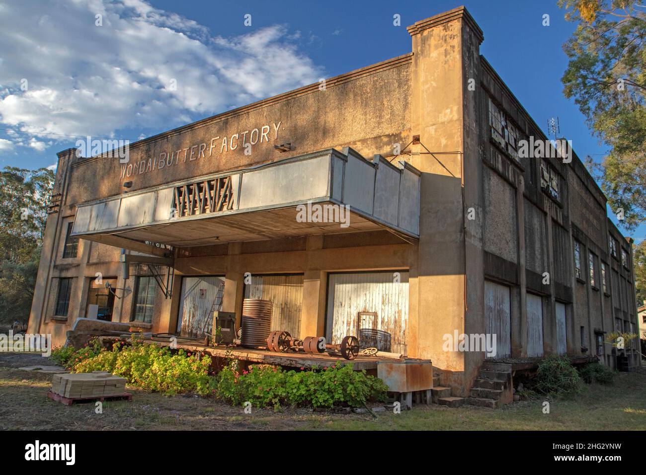 Die ehemalige Wondai Butter Factory Stockfoto